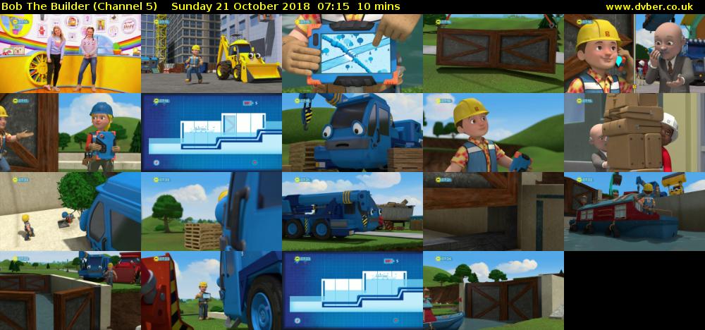 Bob The Builder (Channel 5) Sunday 21 October 2018 07:15 - 07:25