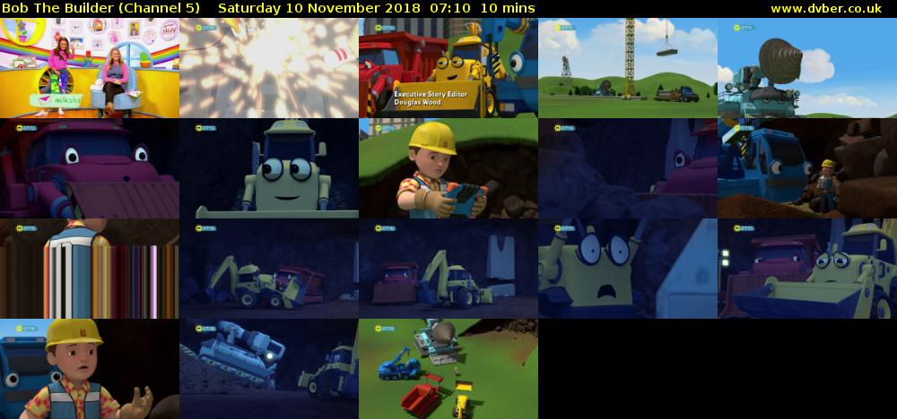 Bob The Builder (Channel 5) Saturday 10 November 2018 07:10 - 07:20