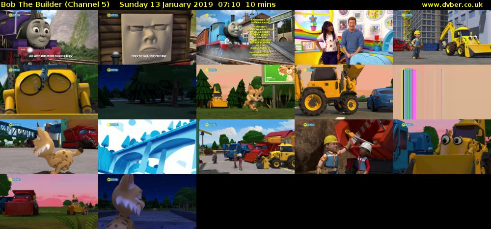 Bob The Builder (Channel 5) Sunday 13 January 2019 07:10 - 07:20