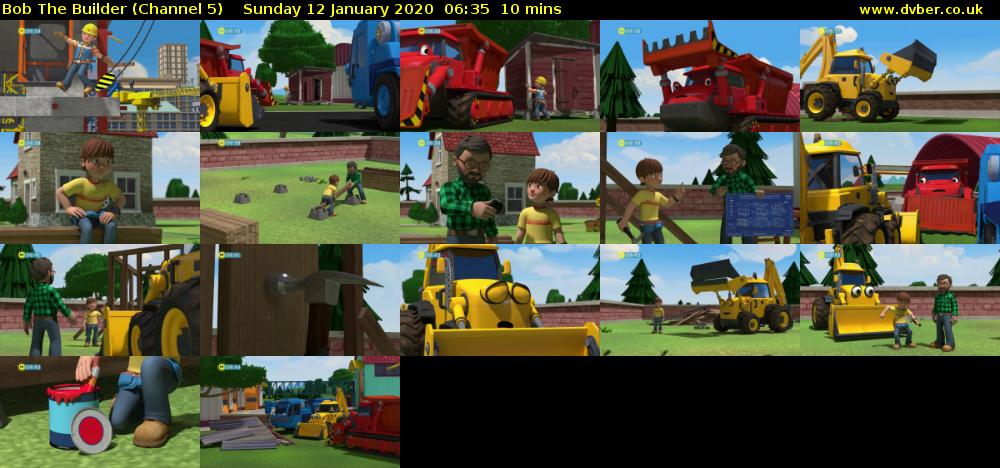 Bob The Builder (Channel 5) Sunday 12 January 2020 06:35 - 06:45