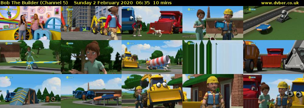 Bob The Builder (Channel 5) Sunday 2 February 2020 06:35 - 06:45