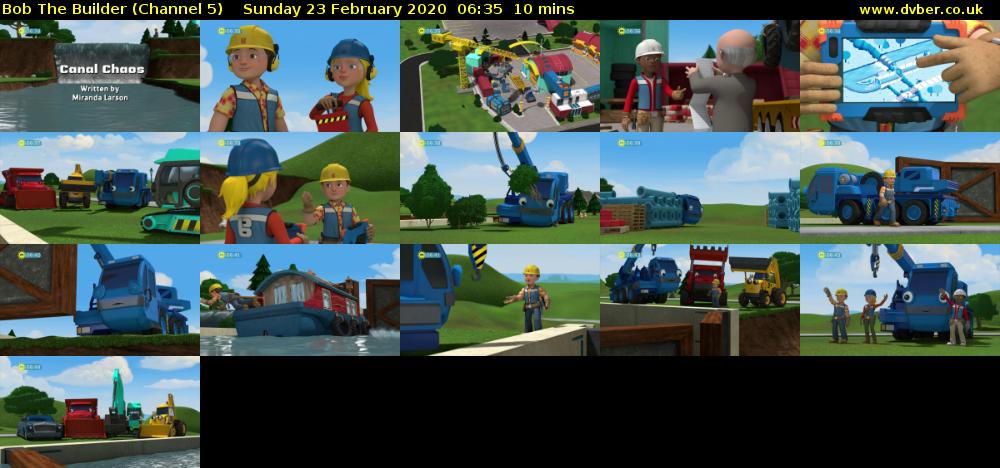 Bob The Builder (Channel 5) Sunday 23 February 2020 06:35 - 06:45