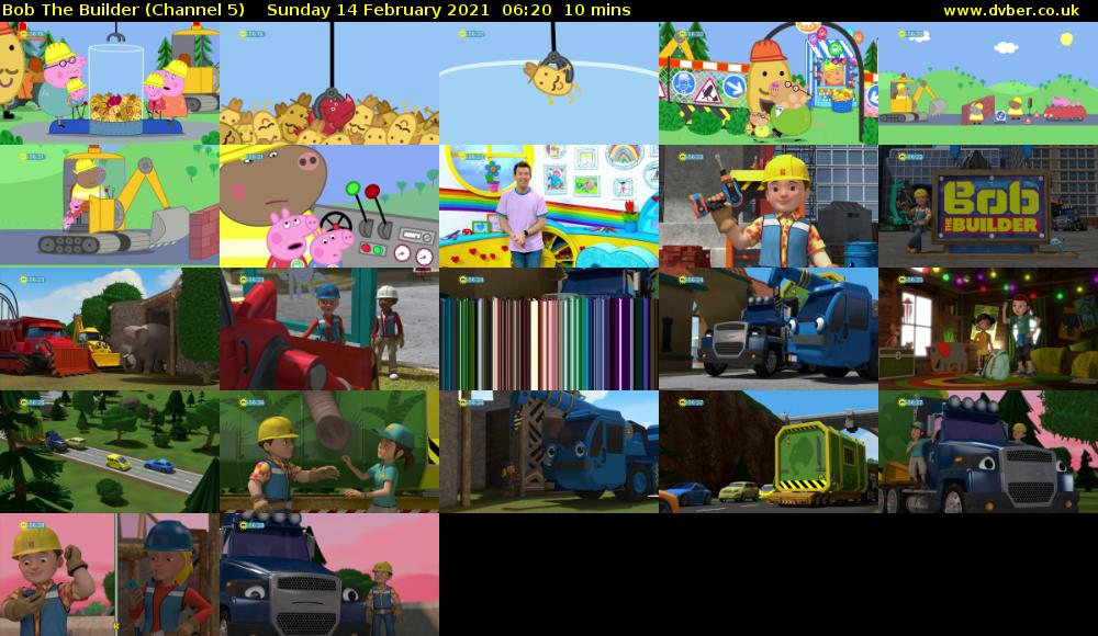 Bob The Builder (Channel 5) Sunday 14 February 2021 06:20 - 06:30