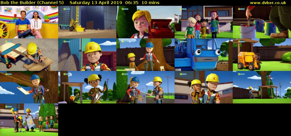 Bob the Builder (Channel 5) Saturday 13 April 2019 06:35 - 06:45