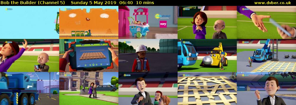 Bob the Builder (Channel 5) Sunday 5 May 2019 06:40 - 06:50
