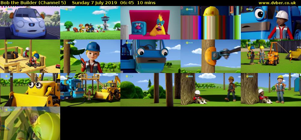 Bob the Builder (Channel 5) Sunday 7 July 2019 06:45 - 06:55