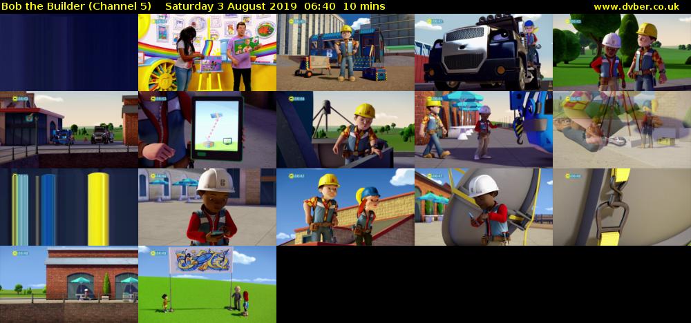 Bob the Builder (Channel 5) Saturday 3 August 2019 06:40 - 06:50