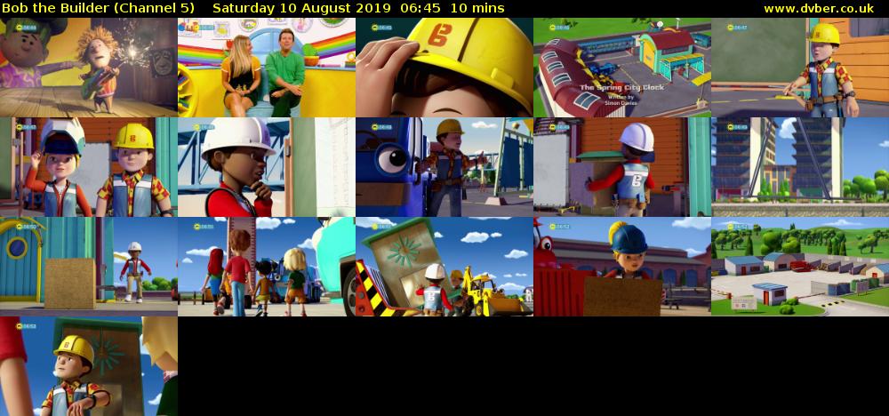 Bob the Builder (Channel 5) Saturday 10 August 2019 06:45 - 06:55