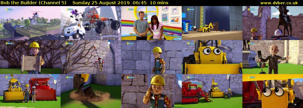 Bob the Builder (Channel 5) Sunday 25 August 2019 06:45 - 06:55