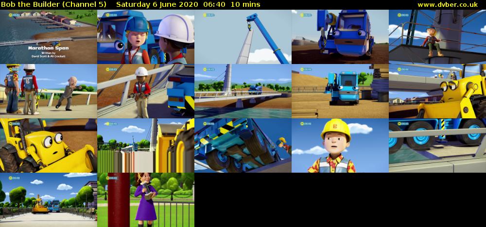 Bob the Builder (Channel 5) Saturday 6 June 2020 06:40 - 06:50