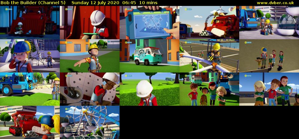 Bob the Builder (Channel 5) Sunday 12 July 2020 06:45 - 06:55
