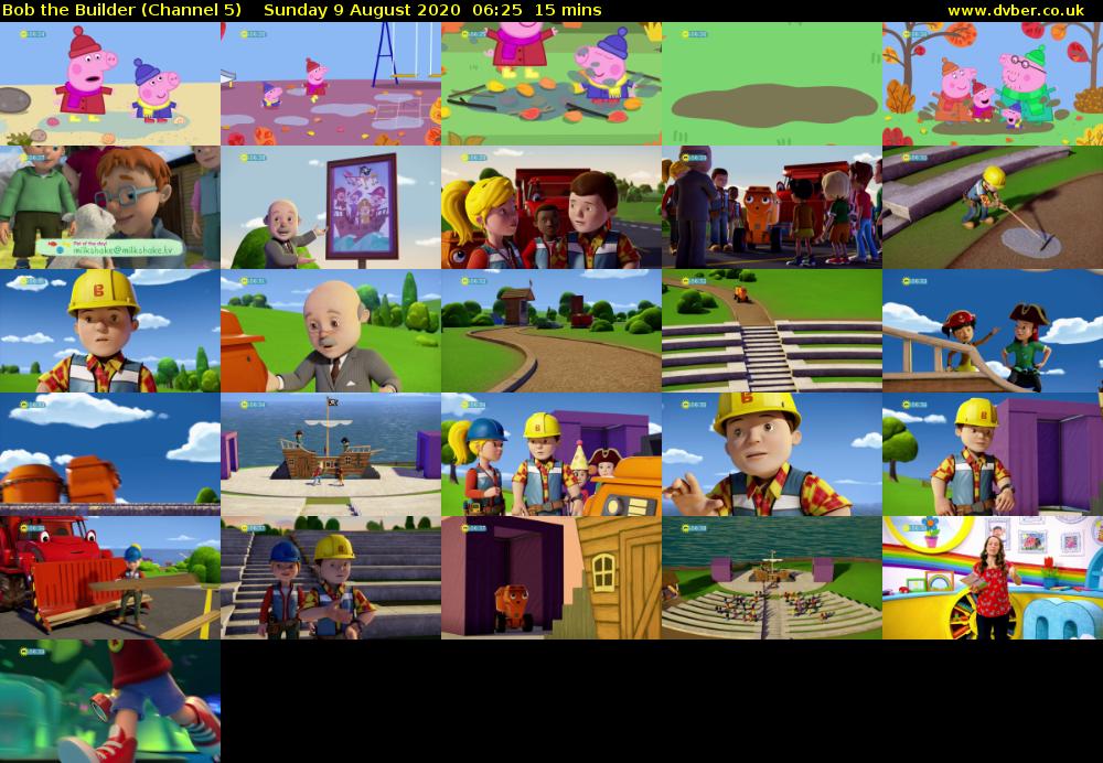 Bob the Builder (Channel 5) Sunday 9 August 2020 06:25 - 06:40