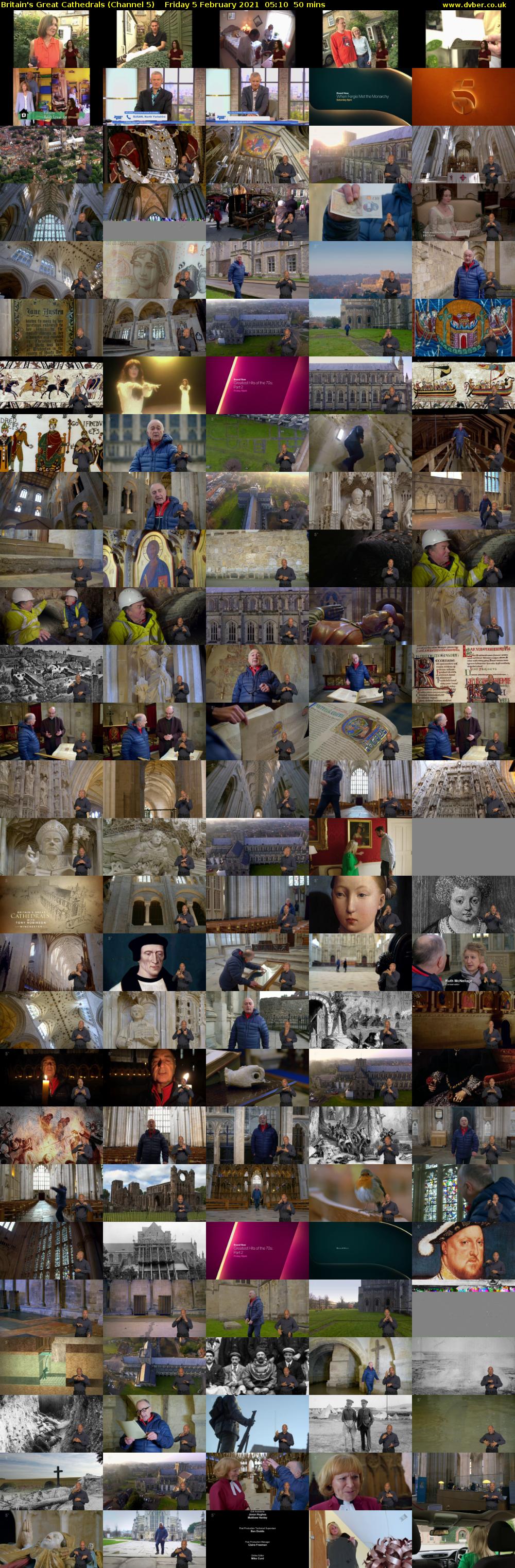 Britain's Great Cathedrals (Channel 5) Friday 5 February 2021 05:10 - 06:00