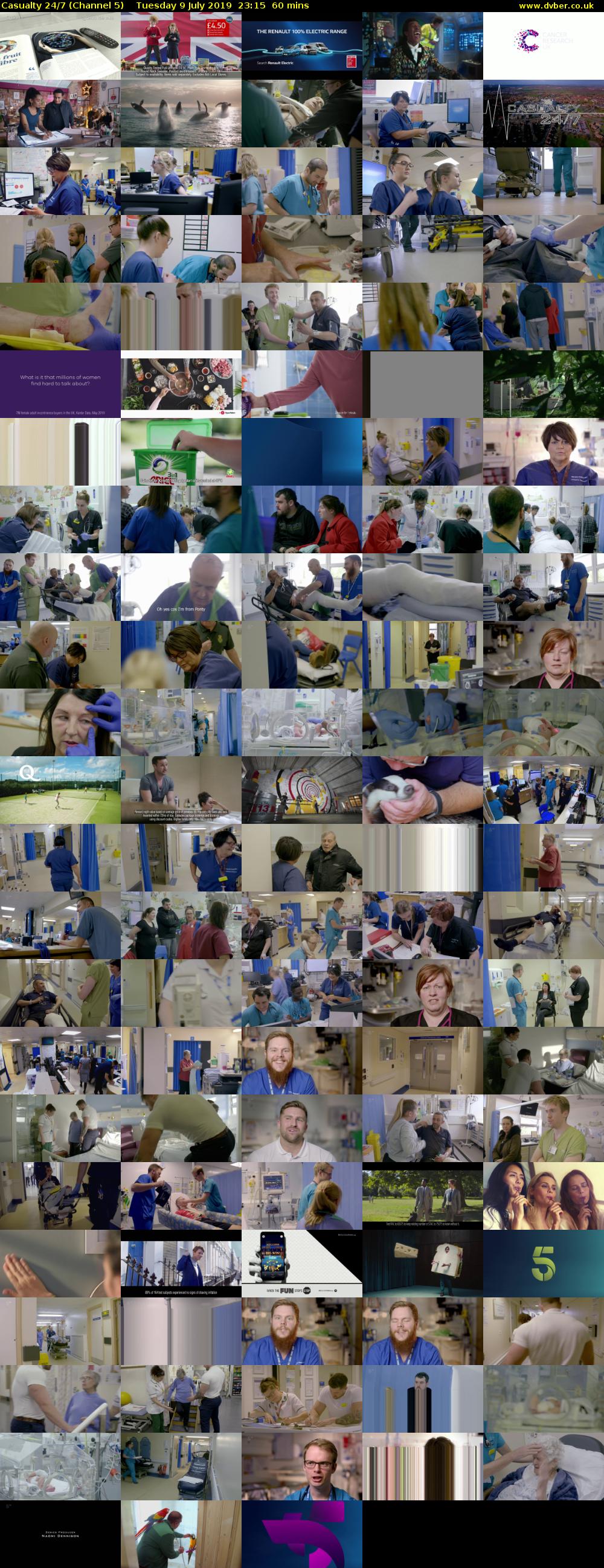 Casualty 24/7 (Channel 5) Tuesday 9 July 2019 23:15 - 00:15