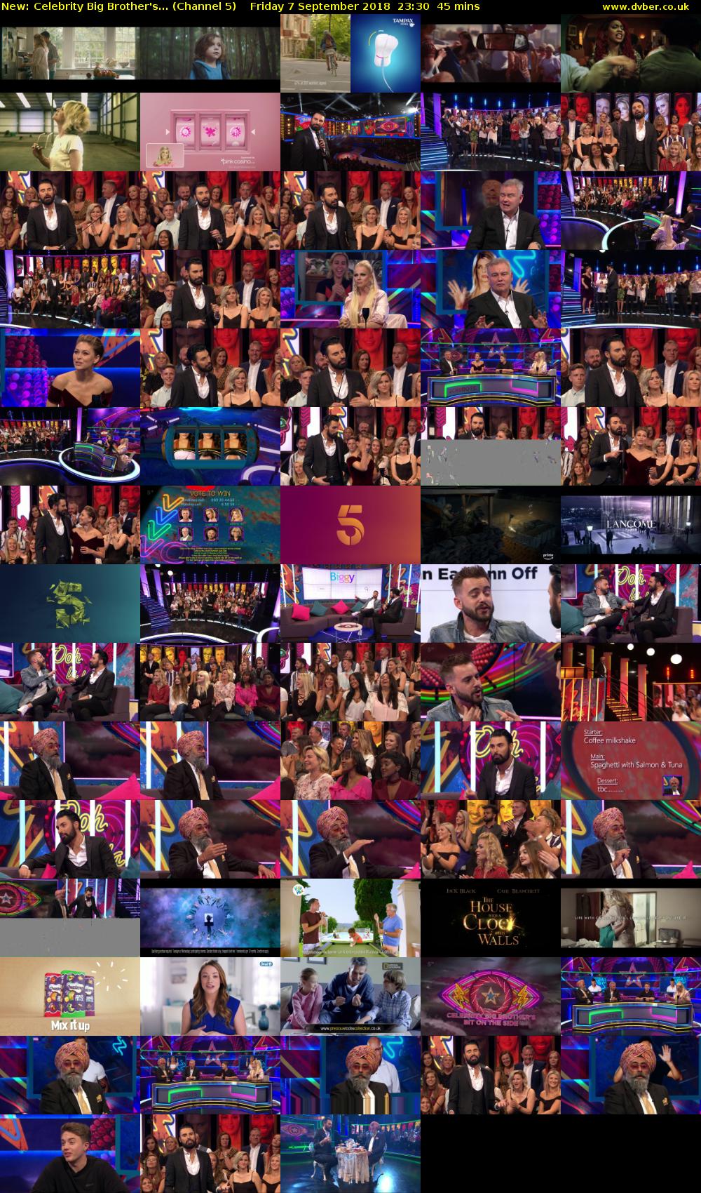 Celebrity Big Brother's... (Channel 5) Friday 7 September 2018 23:30 - 00:15