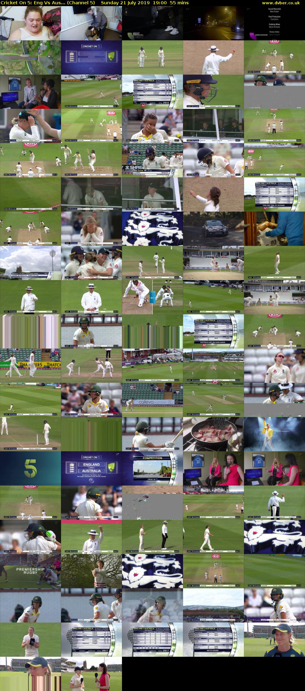 Cricket On 5: Eng Vs Aus... (Channel 5) Sunday 21 July 2019 19:00 - 19:55