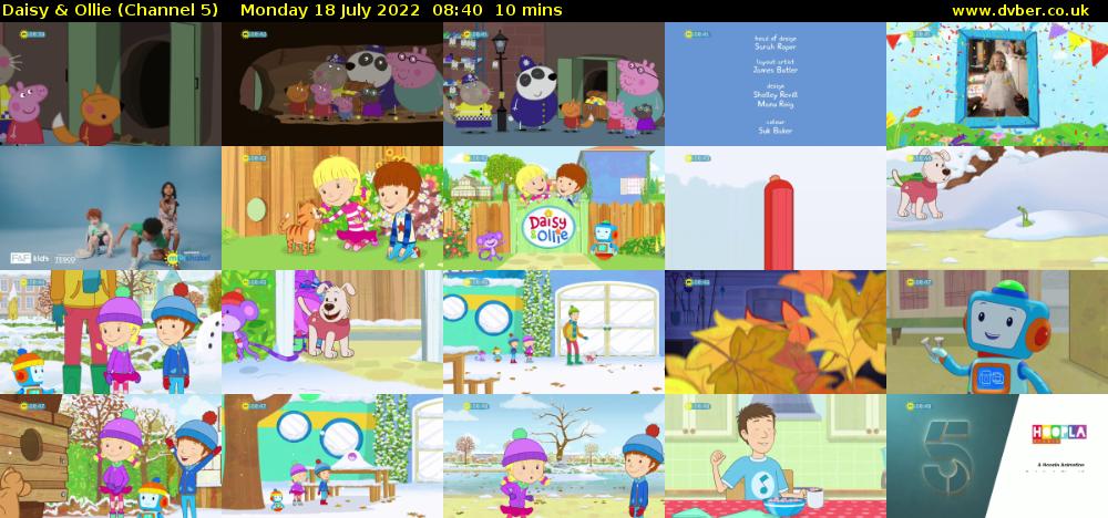 Daisy & Ollie (Channel 5) Monday 18 July 2022 08:40 - 08:50