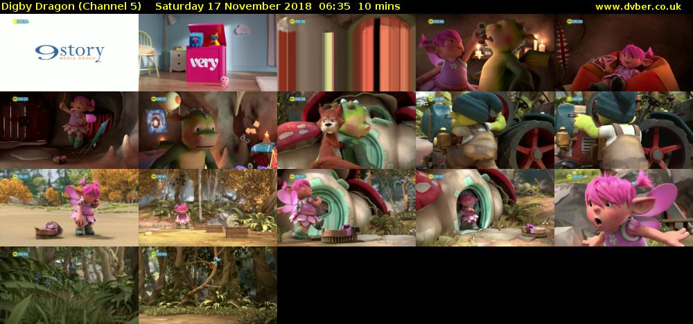 Digby Dragon (Channel 5) Saturday 17 November 2018 06:35 - 06:45