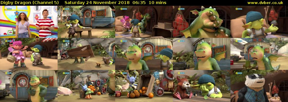 Digby Dragon (Channel 5) Saturday 24 November 2018 06:35 - 06:45