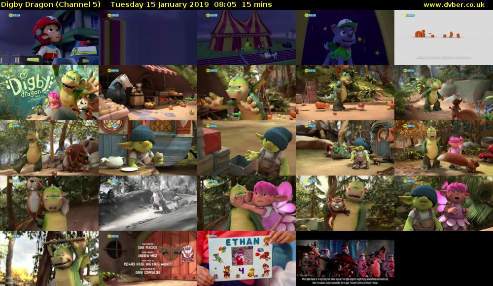Digby Dragon (Channel 5) Tuesday 15 January 2019 08:05 - 08:20