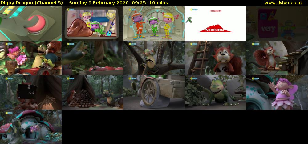 Digby Dragon (Channel 5) Sunday 9 February 2020 09:25 - 09:35