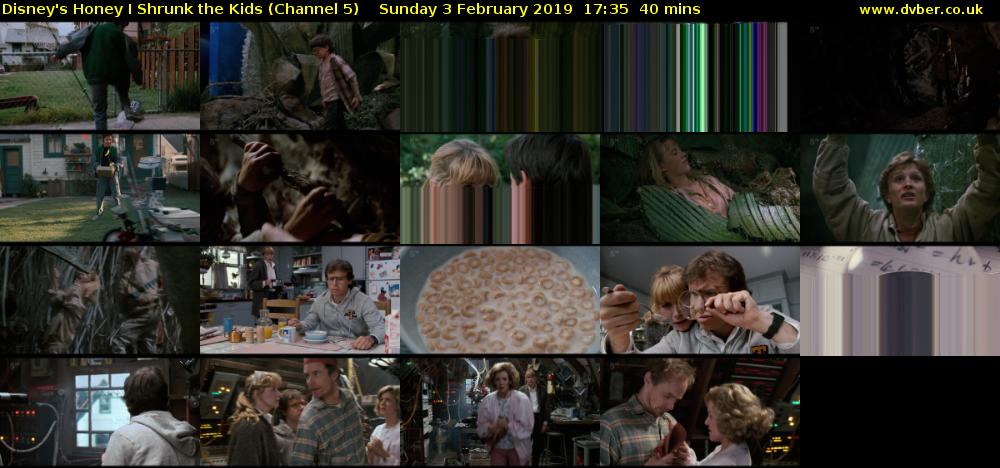 Disney's Honey I Shrunk the Kids (Channel 5) Sunday 3 February 2019 17:35 - 18:15
