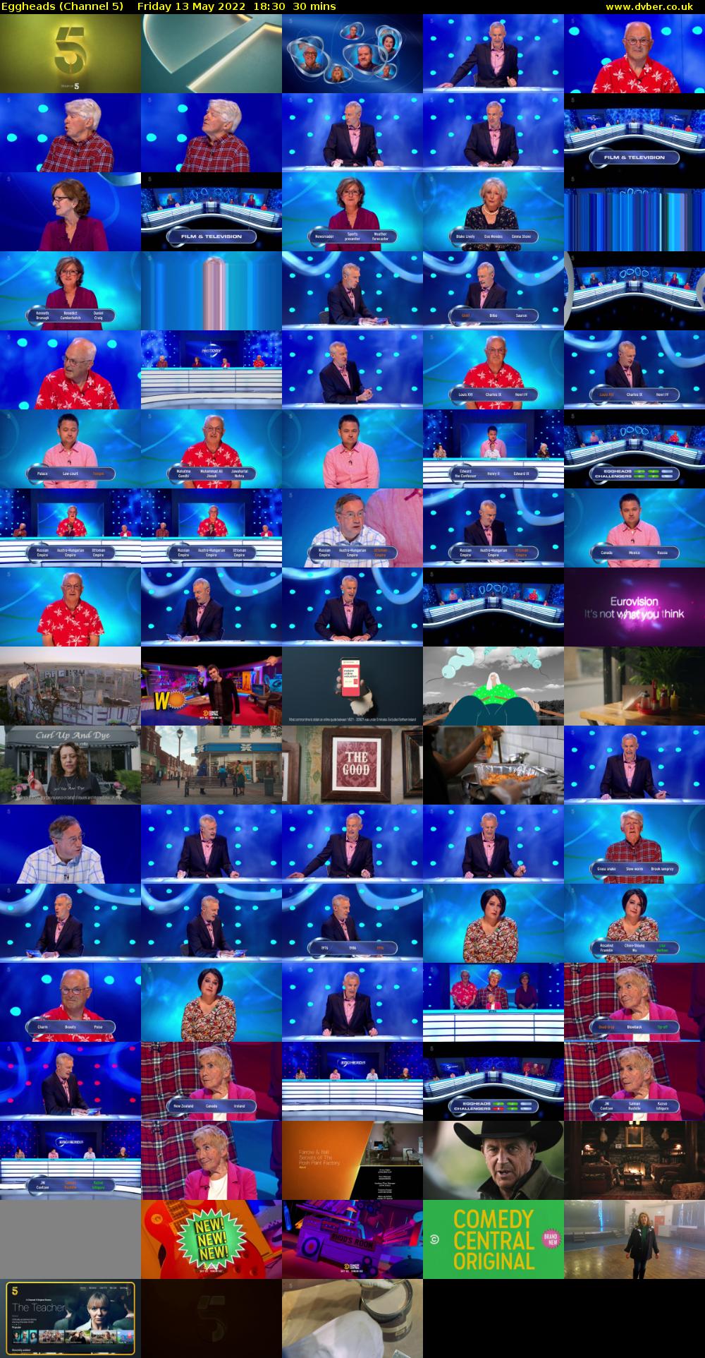 Eggheads (Channel 5) Friday 13 May 2022 18:30 - 19:00