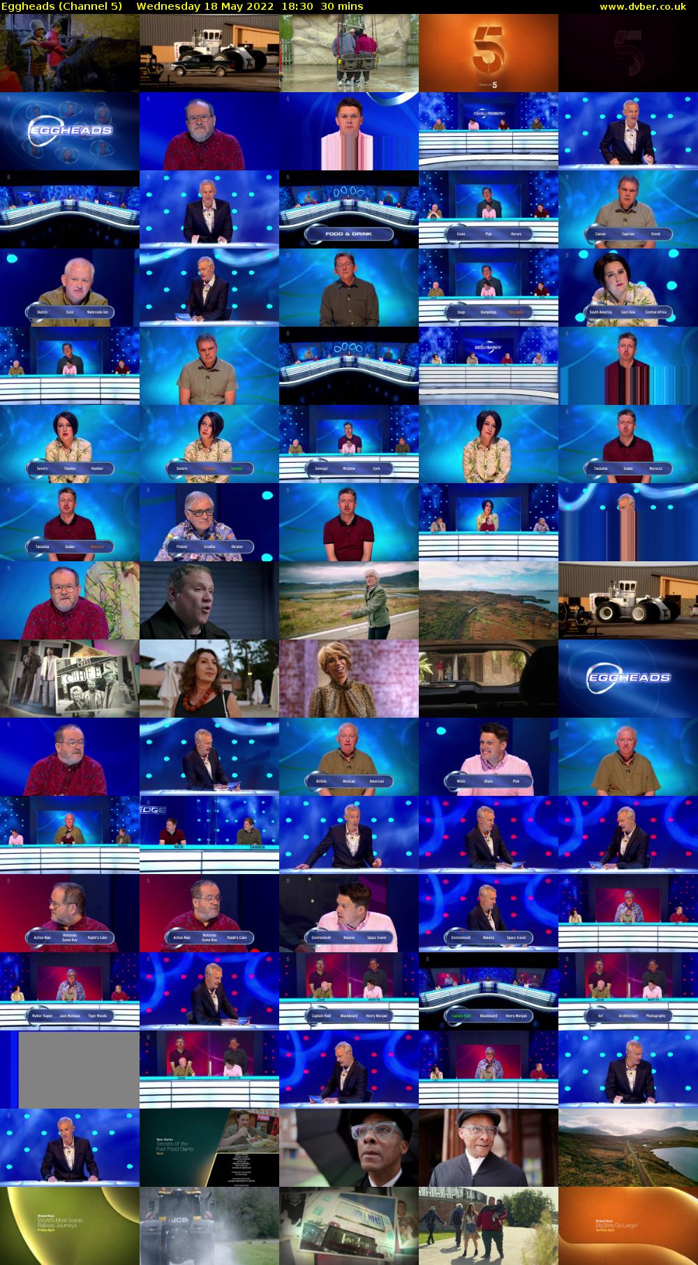 Eggheads (Channel 5) Wednesday 18 May 2022 18:30 - 19:00