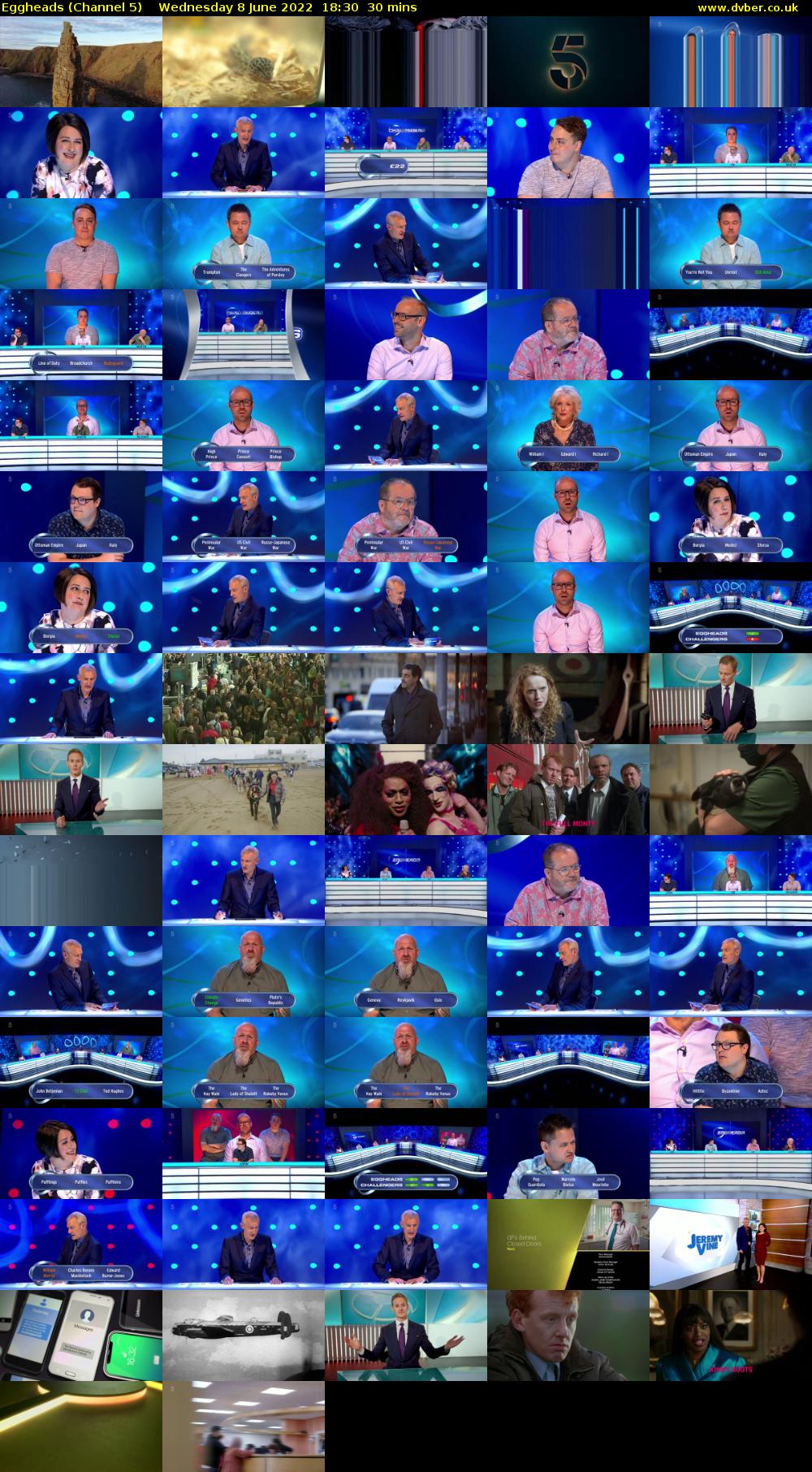 Eggheads (Channel 5) Wednesday 8 June 2022 18:30 - 19:00