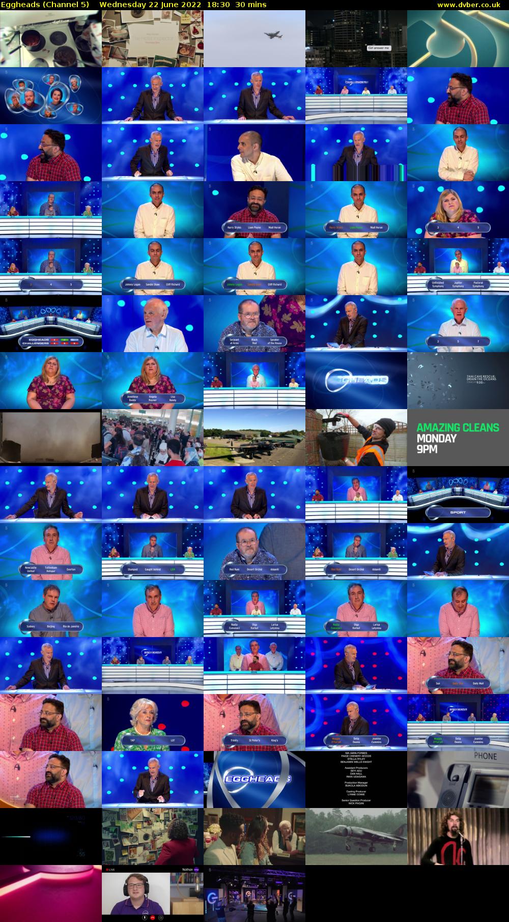 Eggheads (Channel 5) Wednesday 22 June 2022 18:30 - 19:00