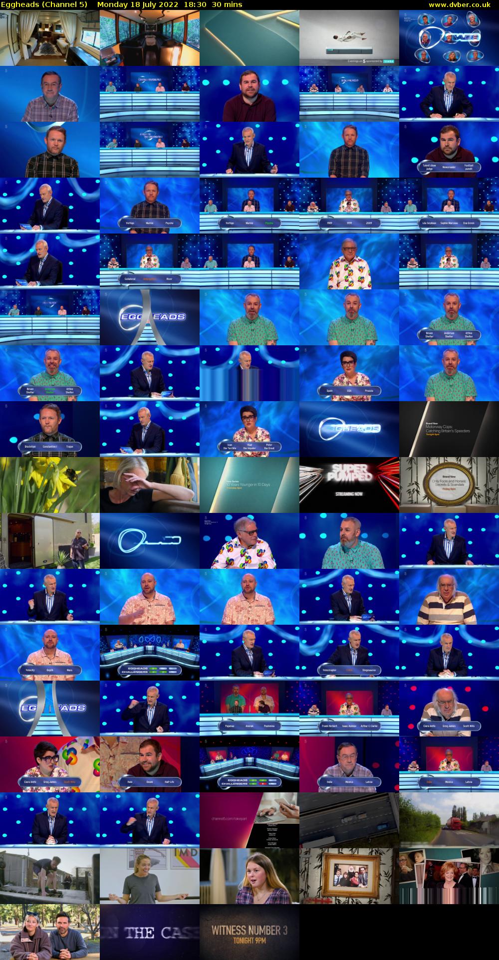 Eggheads (Channel 5) Monday 18 July 2022 18:30 - 19:00