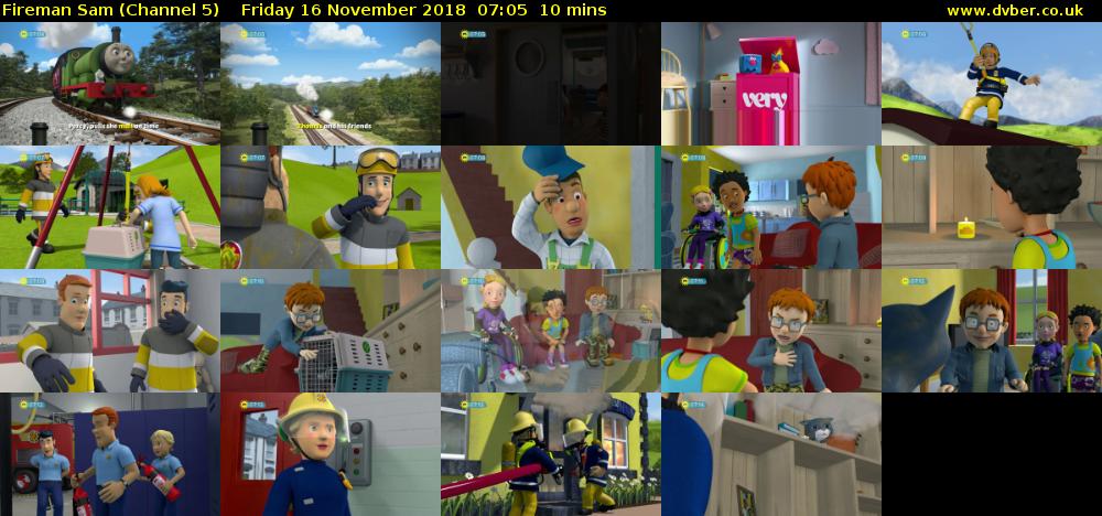 Fireman Sam (Channel 5) Friday 16 November 2018 07:05 - 07:15