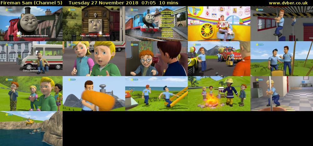 Fireman Sam (Channel 5) Tuesday 27 November 2018 07:05 - 07:15