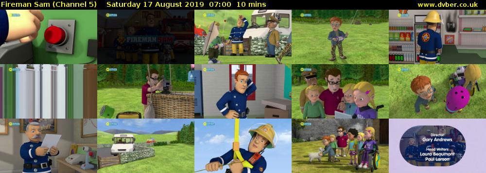 Fireman Sam (Channel 5) Saturday 17 August 2019 07:00 - 07:10