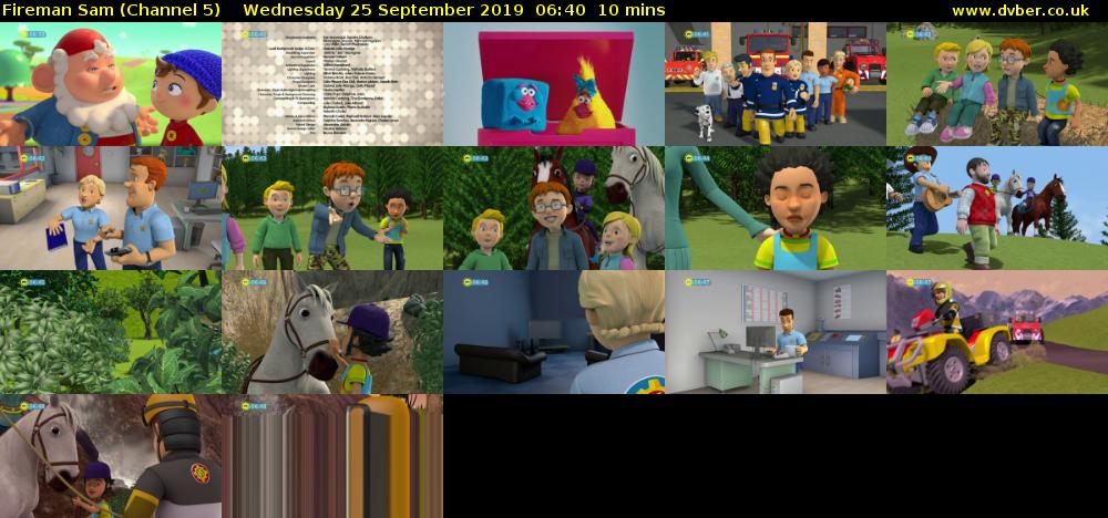 Fireman Sam (Channel 5) Wednesday 25 September 2019 06:40 - 06:50