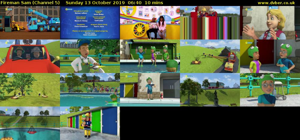 Fireman Sam (Channel 5) Sunday 13 October 2019 06:40 - 06:50