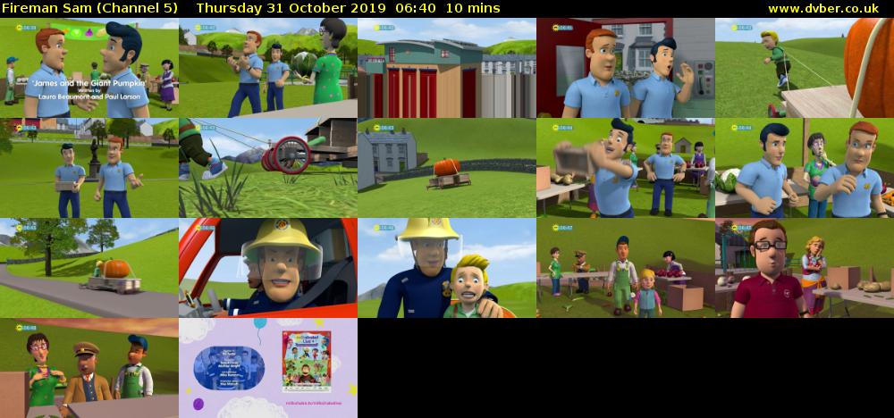 Fireman Sam (Channel 5) Thursday 31 October 2019 06:40 - 06:50