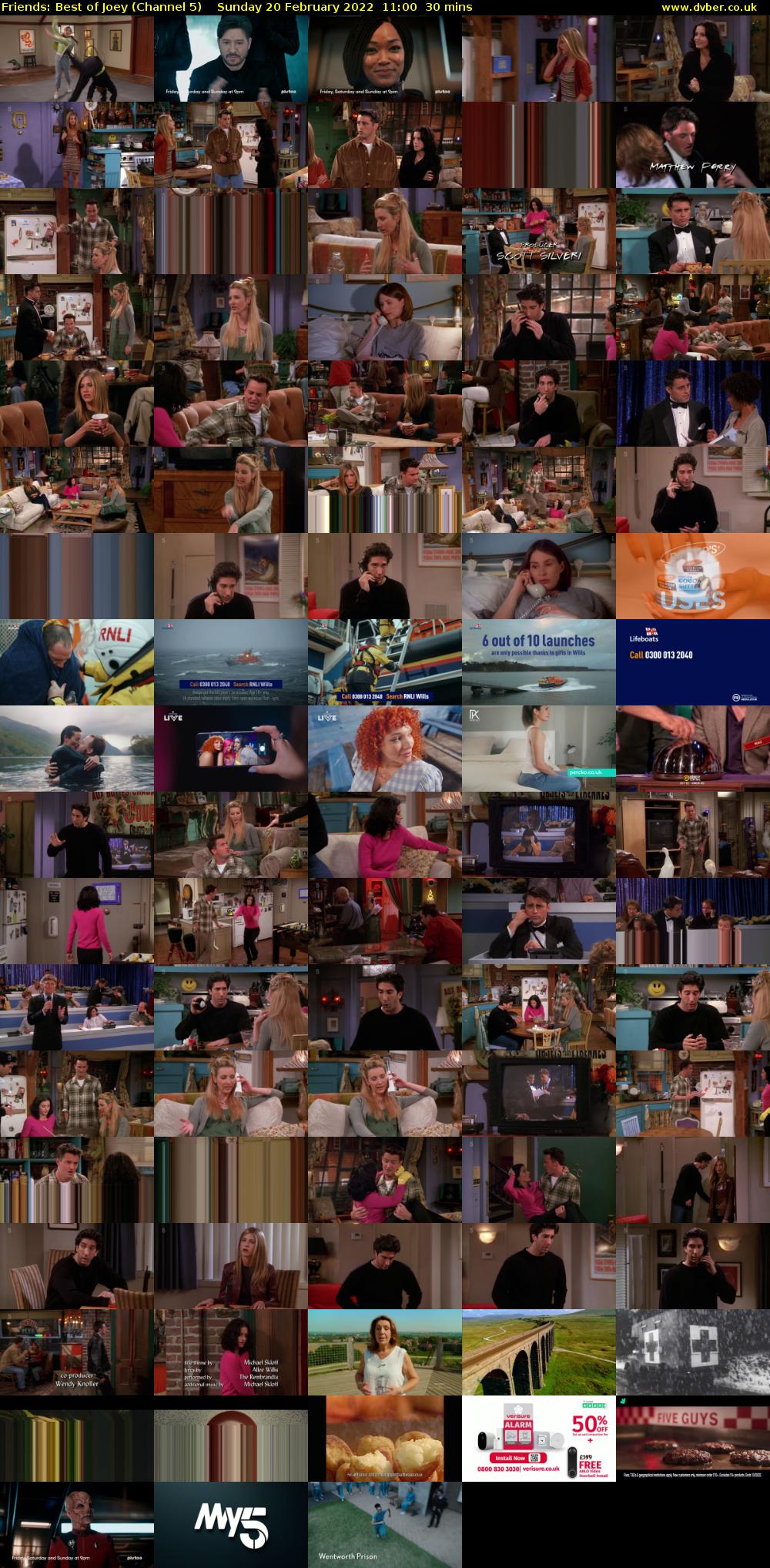 Friends: Best of Joey (Channel 5) Sunday 20 February 2022 11:00 - 11:30