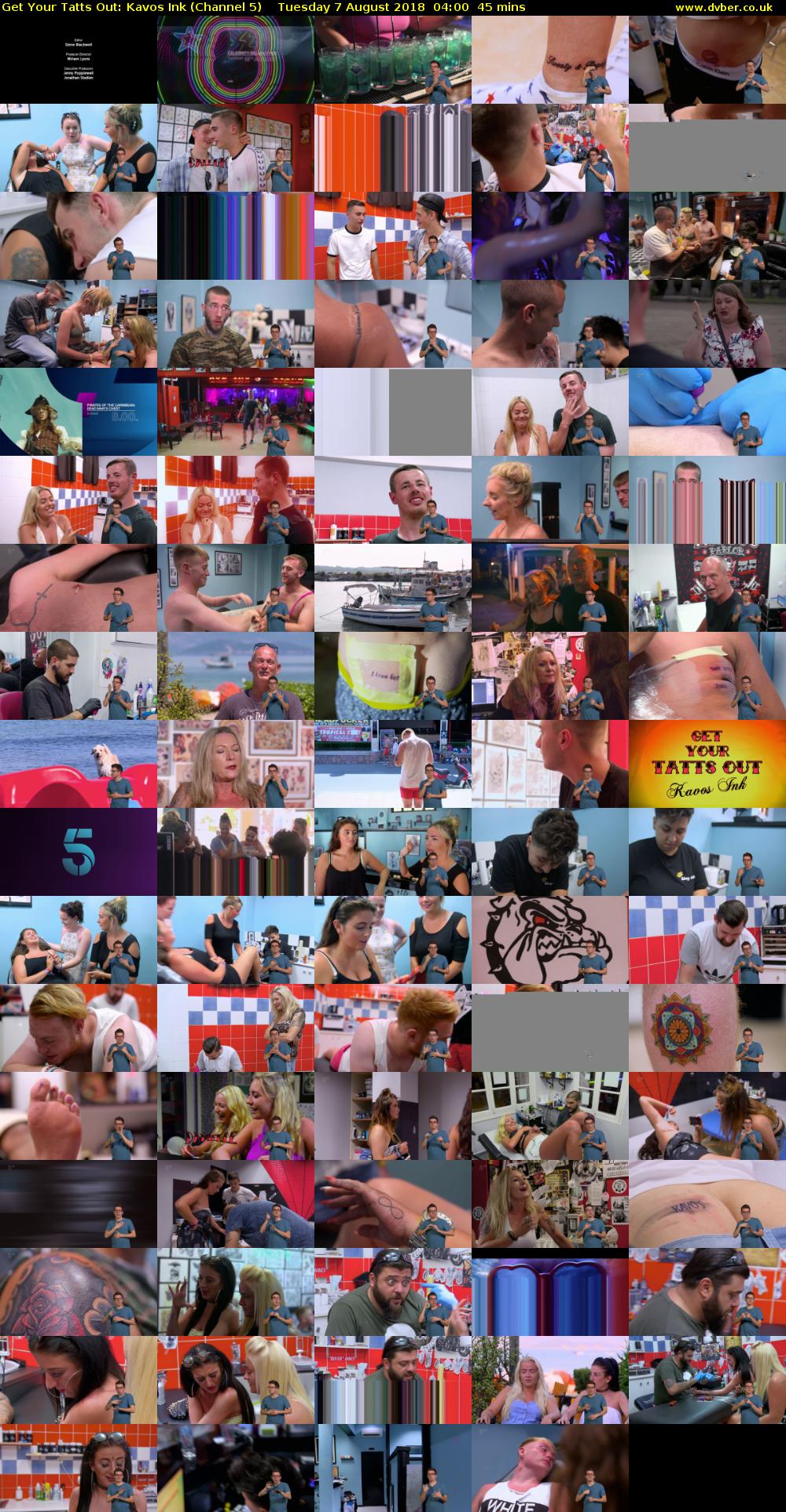 Get Your Tatts Out: Kavos Ink (Channel 5) Tuesday 7 August 2018 04:00 - 04:45