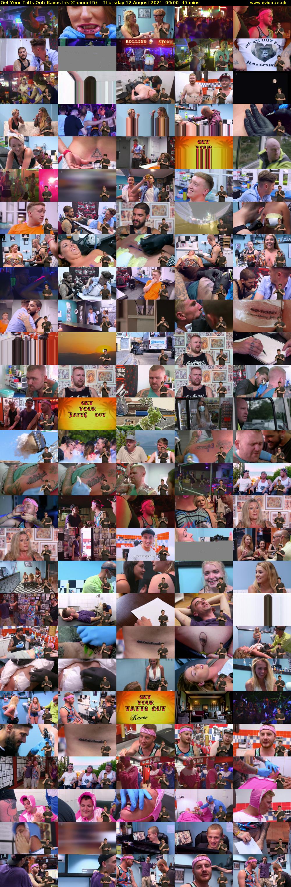 Get Your Tatts Out: Kavos Ink (Channel 5) Thursday 12 August 2021 04:00 - 04:45