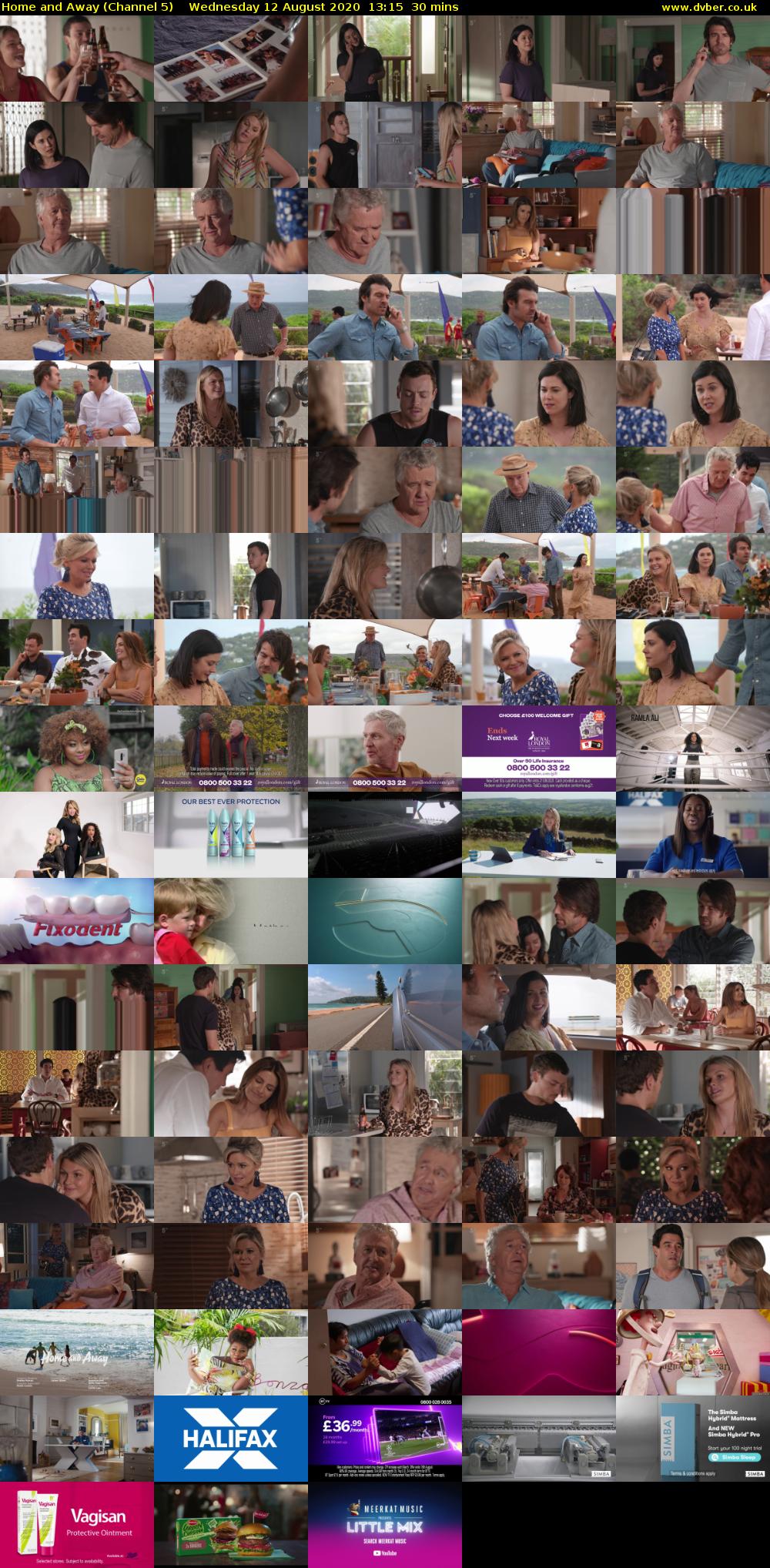 Home and Away (Channel 5) Wednesday 12 August 2020 13:15 - 13:45