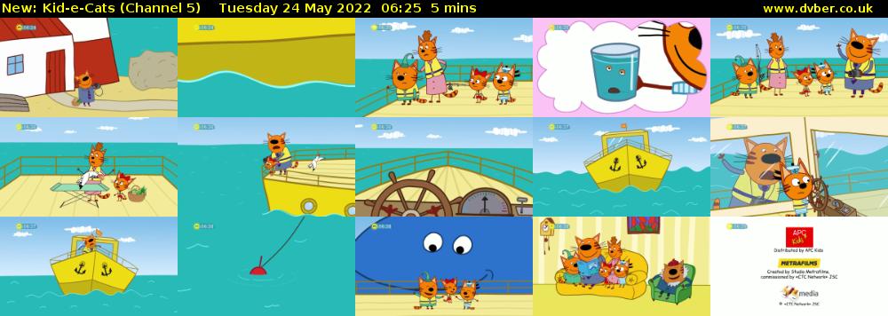 Kid-e-Cats (Channel 5) Tuesday 24 May 2022 06:25 - 06:30