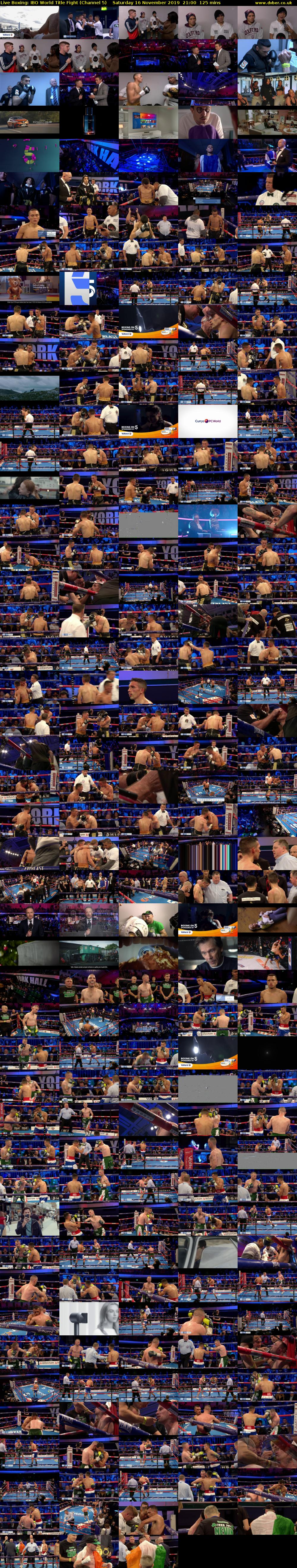 Live Boxing: IBO World Title Fight (Channel 5) Saturday 16 November 2019 21:00 - 23:05