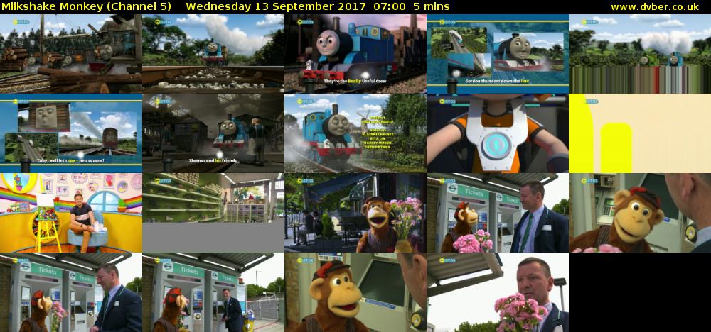 Milkshake Monkey (Channel 5) Wednesday 13 September 2017 07:00 - 07:05