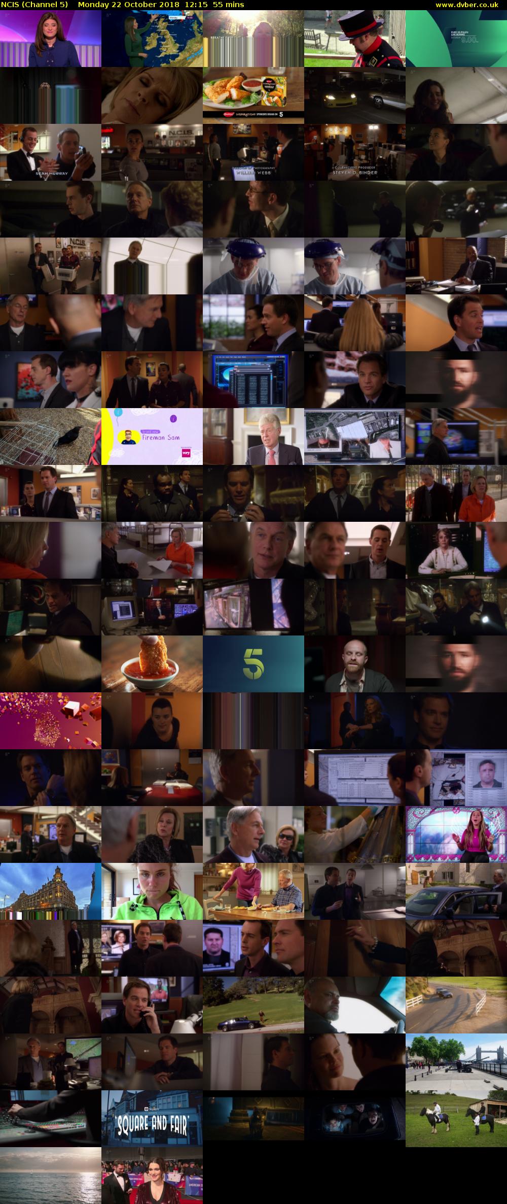 NCIS (Channel 5) Monday 22 October 2018 12:15 - 13:10