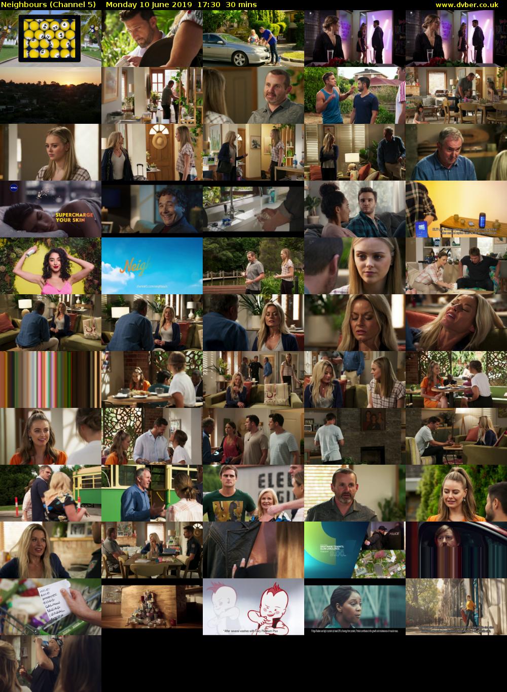 Neighbours (Channel 5) Monday 10 June 2019 17:30 - 18:00