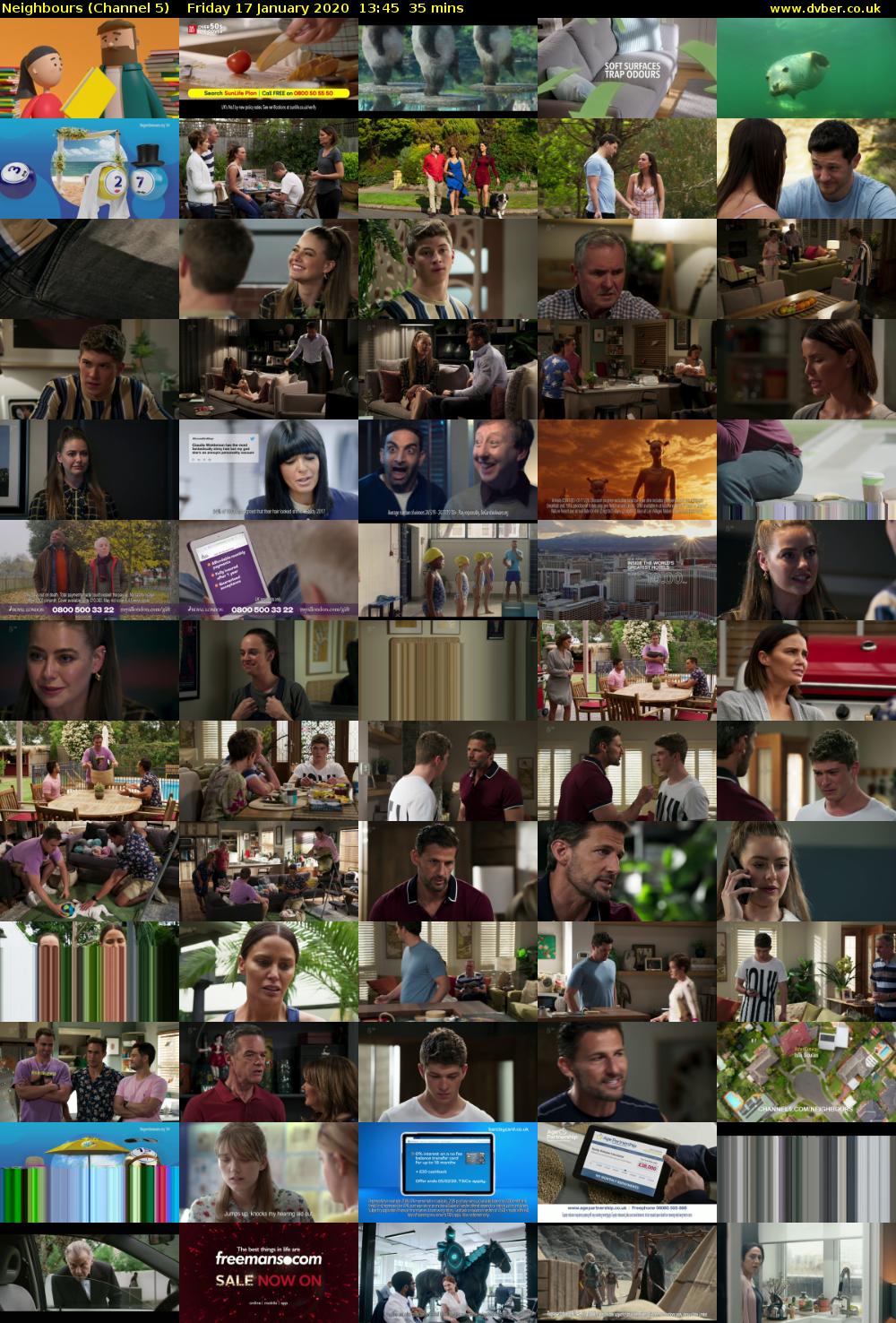 Neighbours (Channel 5) Friday 17 January 2020 13:45 - 14:20