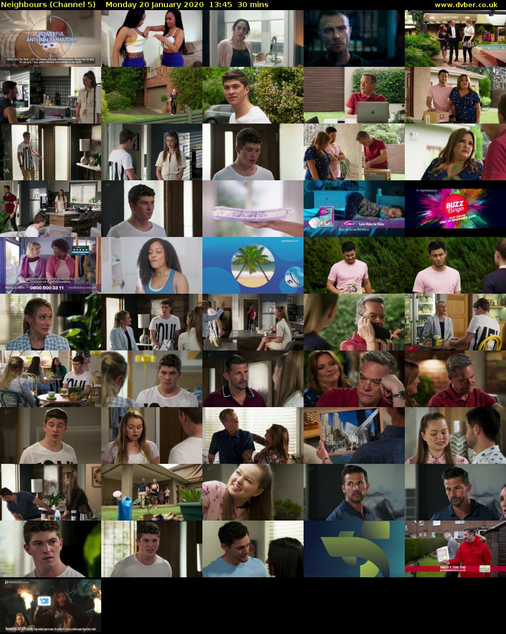 Neighbours (Channel 5) Monday 20 January 2020 13:45 - 14:15