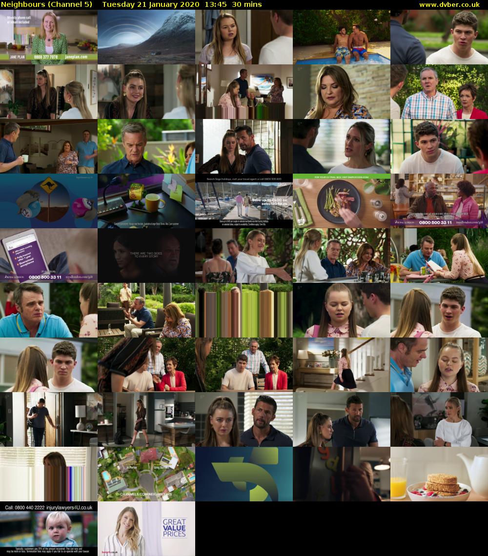 Neighbours (Channel 5) Tuesday 21 January 2020 13:45 - 14:15