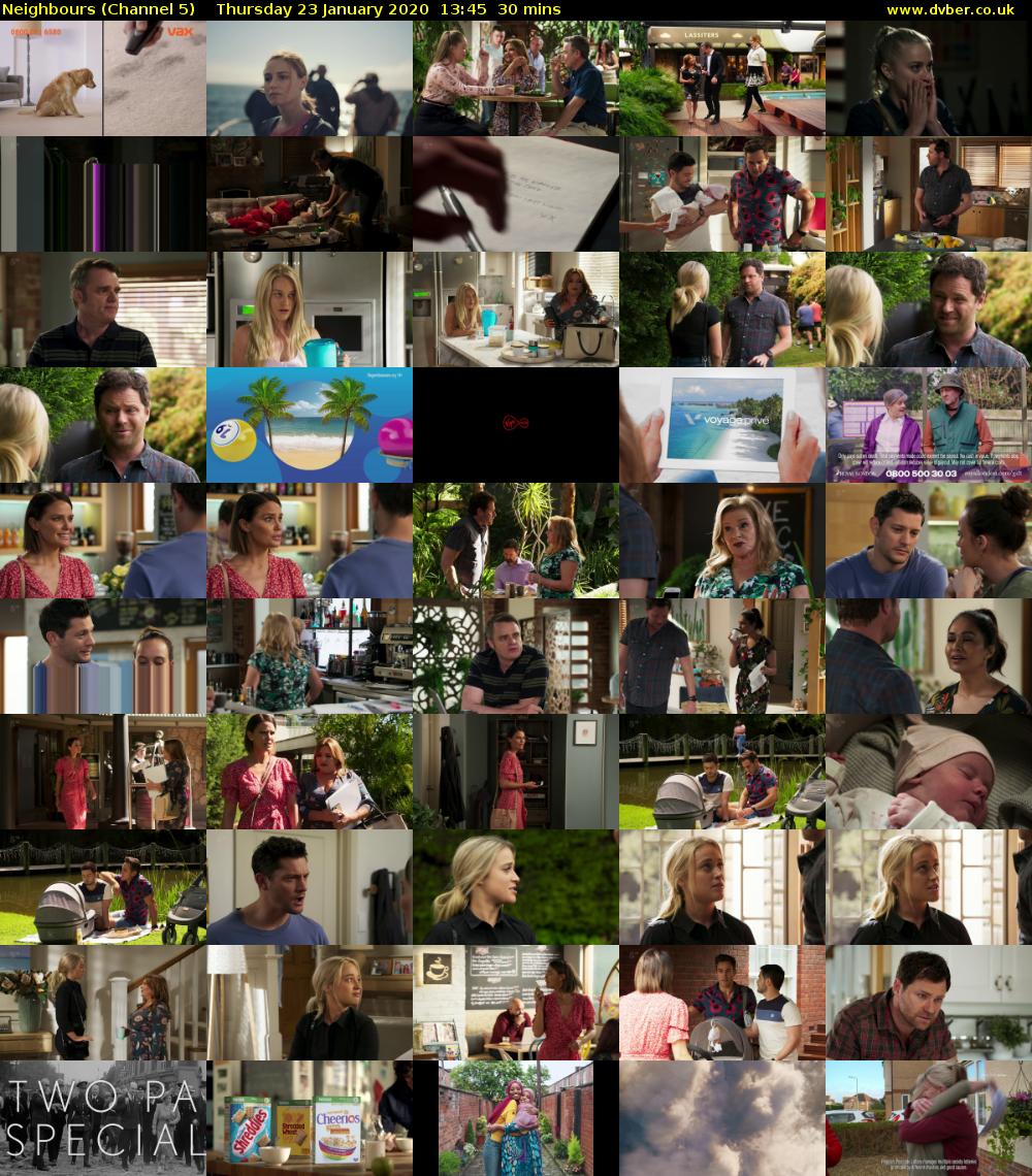 Neighbours (Channel 5) Thursday 23 January 2020 13:45 - 14:15